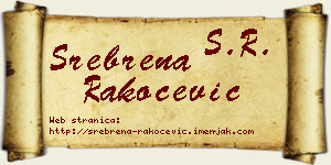 Srebrena Rakočević vizit kartica